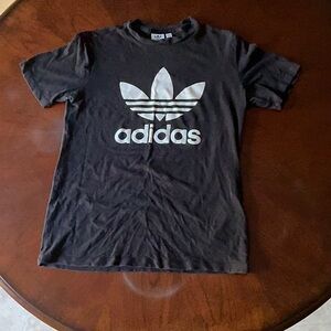 Adidas Black T-Shirt with White Logo